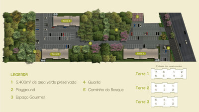 Apartamento com pátio em condomínio diferenciado!